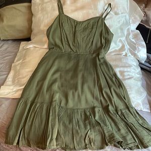 green cami dress
